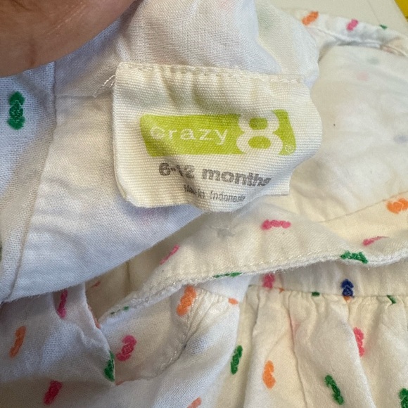 Crazy 8 White Dress with Colorful Dots - Picture 3 of 3